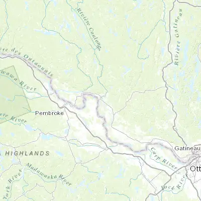 Map showing location of Fort-Coulonge (45.850110, -76.732720)