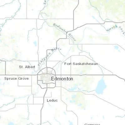 Map showing location of Fort Saskatchewan (53.698140, -113.213820)
