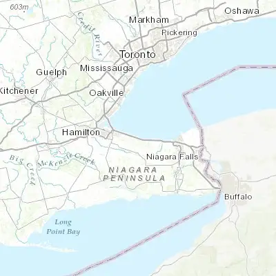 Map showing location of Grimsby (43.200110, -79.566310)