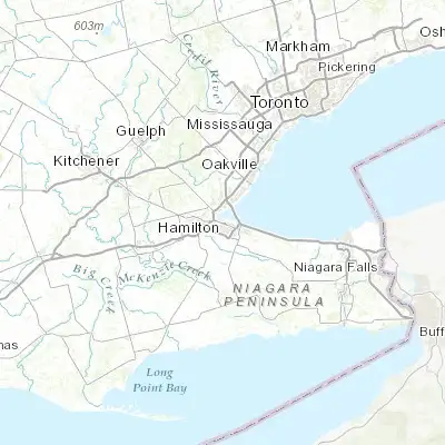 Map showing location of Hamilton (43.250110, -79.849630)