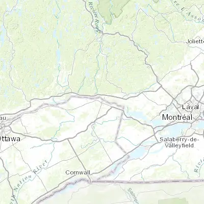 Map showing location of Hawkesbury (45.600090, -74.615950)