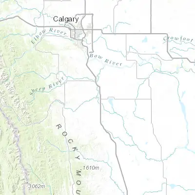 Map showing location of High River (50.583410, -113.868670)