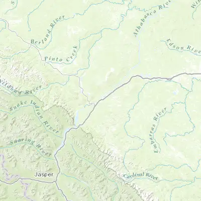 Map showing location of Hinton (53.400090, -117.585670)