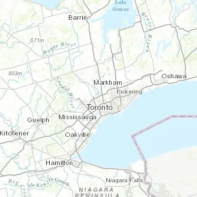 Map showing location of Humber Summit (43.757900, -79.575010)