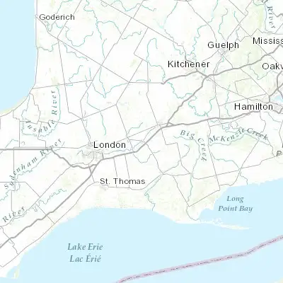 Map showing location of Ingersoll (43.033390, -80.883020)