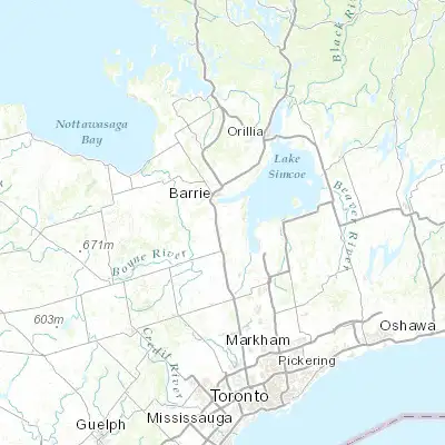 Map showing location of Innisfil (44.300110, -79.649640)