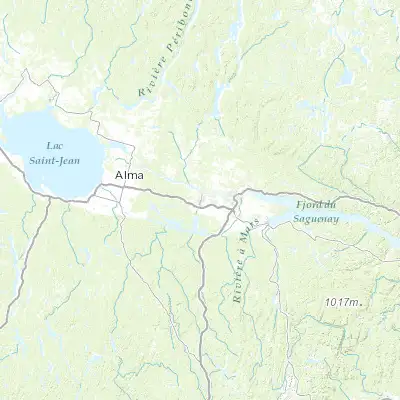Map showing location of Jonquière (48.416480, -71.248840)