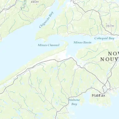 Map showing location of Kentville (45.077100, -64.496050)