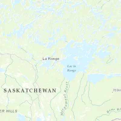 Map showing location of La Ronge (55.100130, -105.284220)