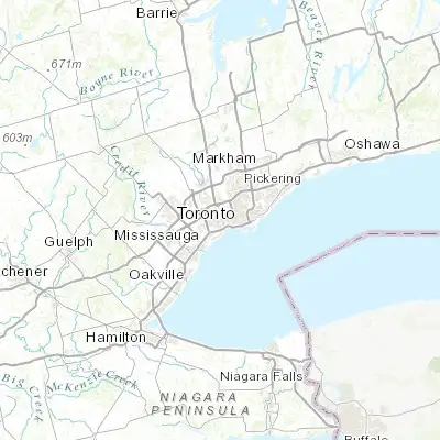 Map showing location of Lambton Baby Point (43.657420, -79.496050)