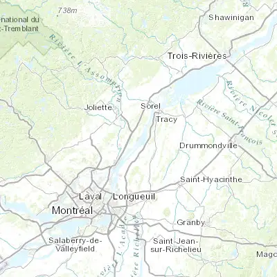 Map showing location of Lavaltrie (45.883380, -73.282450)