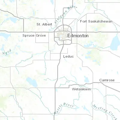 Map showing location of Leduc (53.266820, -113.552010)