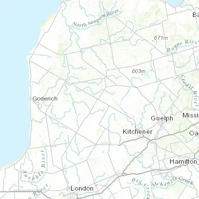 Map showing location of Listowel (43.733400, -80.949730)