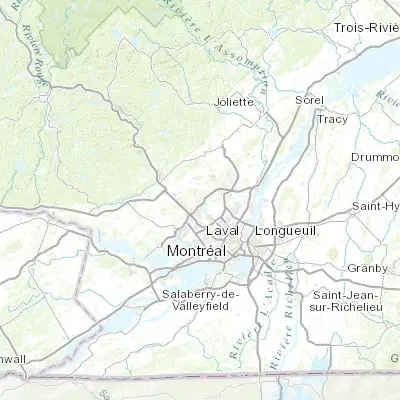 Map showing location of Lorraine (45.683380, -73.782490)