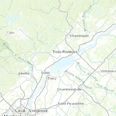 Map showing location of Louiseville (46.255940, -72.941450)