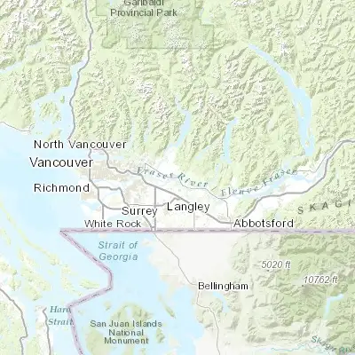 Map showing location of Maple Ridge (49.219390, -122.601930)