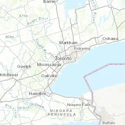 Map showing location of Markland Wood (43.633470, -79.575690)