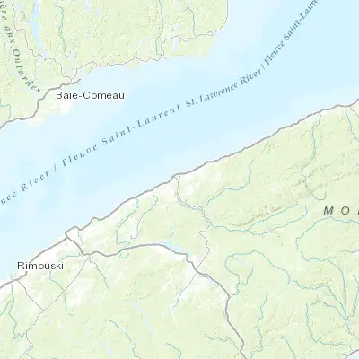 Map showing location of Matane (48.828570, -67.521970)