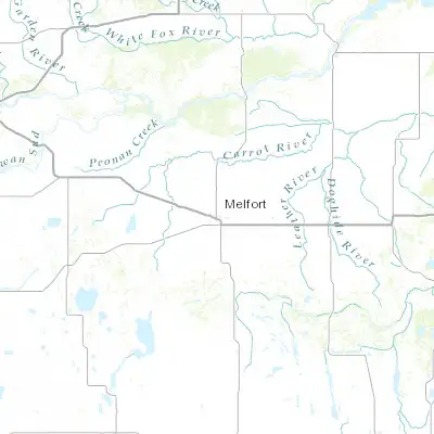 Map showing location of Melfort (52.866730, -104.617680)
