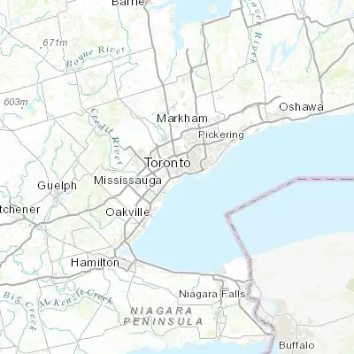 Map showing location of Mimico (43.616160, -79.512690)