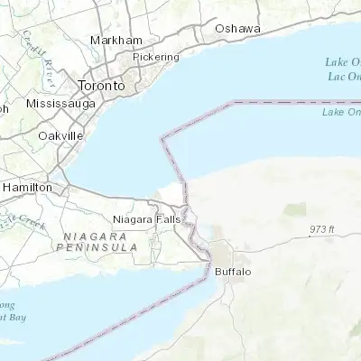 Map showing location of Mississauga Beach (43.258760, -79.086250)