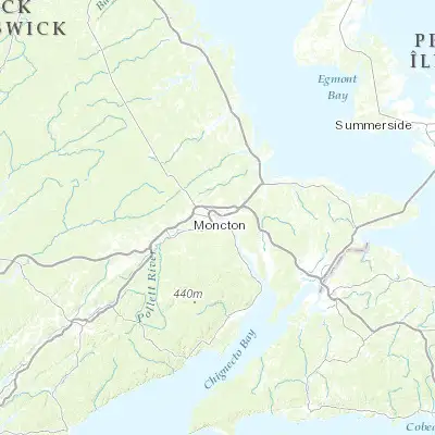 Map showing location of Moncton (46.094540, -64.796500)