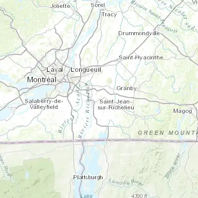 Map showing location of Mont-Saint-Grégoire (45.333380, -73.165850)