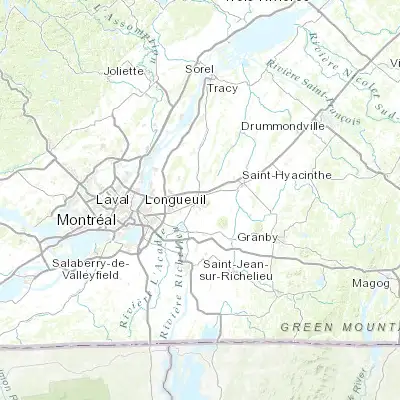 Map showing location of Mont-Saint-Hilaire (45.565150, -73.186800)