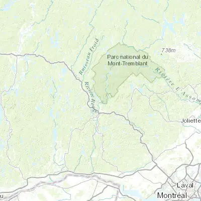 Map showing location of Mont-Tremblant (46.212740, -74.584380)