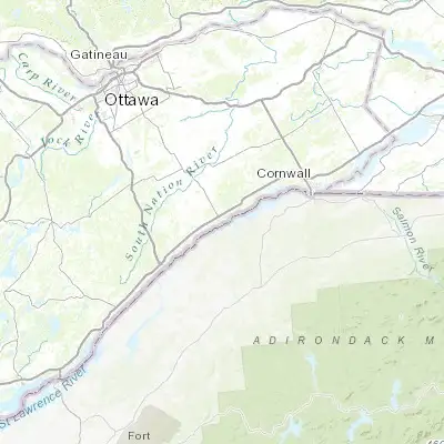 Map showing location of Morrisburg (44.900100, -75.182610)