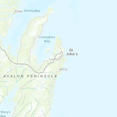 Map showing location of Mount Pearl (47.516590, -52.781350)