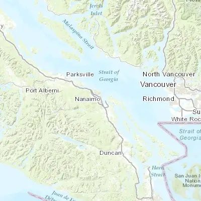 Map showing location of Nanaimo (49.166380, -123.940030)