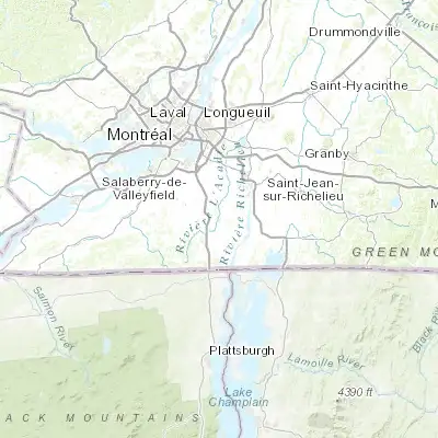 Map showing location of Napierville (45.186480, -73.404680)