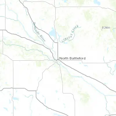 Map showing location of North Battleford (52.779720, -108.296700)