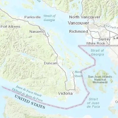 Map showing location of North Cowichan (48.841330, -123.685960)
