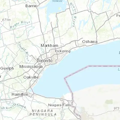 Map showing location of Oakridge (43.696860, -79.280280)