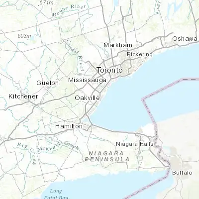 Map showing location of Oakville (43.450110, -79.682920)