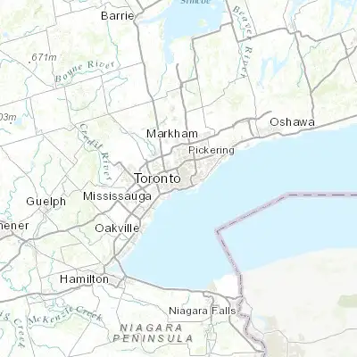 Map showing location of Oakwood Village (43.682780, -79.438330)