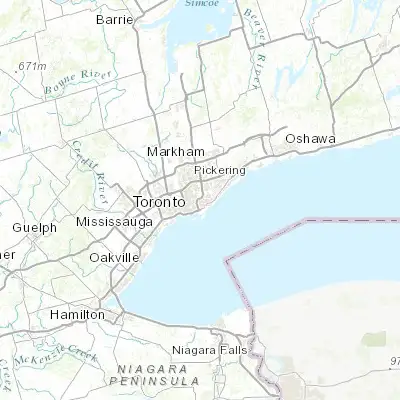 Map showing location of Old East York (43.696780, -79.335490)