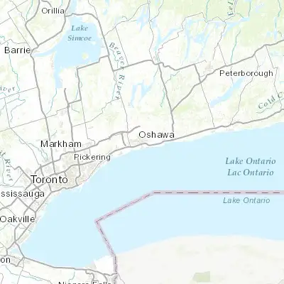 Map showing location of Oshawa (43.900120, -78.849570)