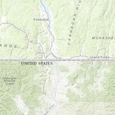 Map showing location of Osoyoos (49.033060, -119.452370)