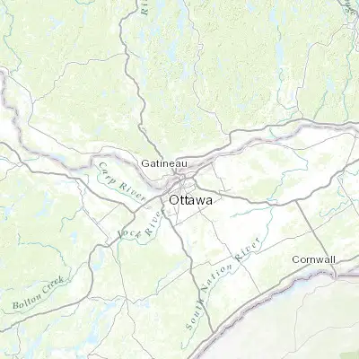 Map showing location of Ottawa (45.411170, -75.698120)
