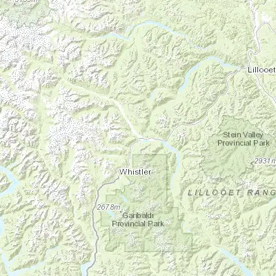 Map showing location of Pemberton (50.316410, -122.802730)