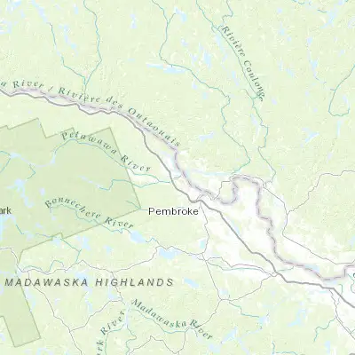 Map showing location of Petawawa (45.894520, -77.280070)