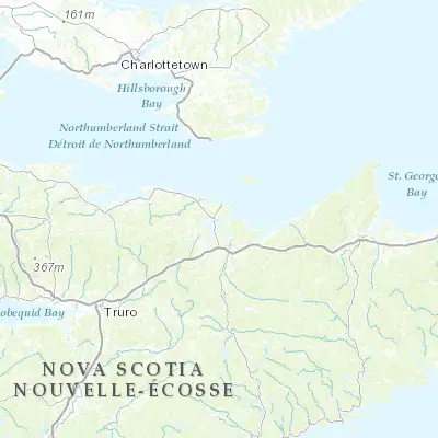 Map showing location of Pictou (45.678750, -62.709360)