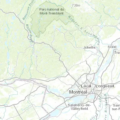 Map showing location of Piedmont (45.900080, -74.132510)