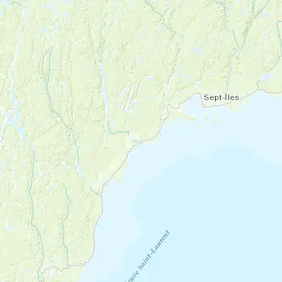 Map showing location of Port-Cartier (50.033390, -66.865450)