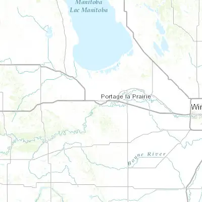 Map showing location of Portage la Prairie (49.972820, -98.292630)
