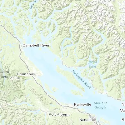 Map showing location of Powell River (49.832780, -124.523680)