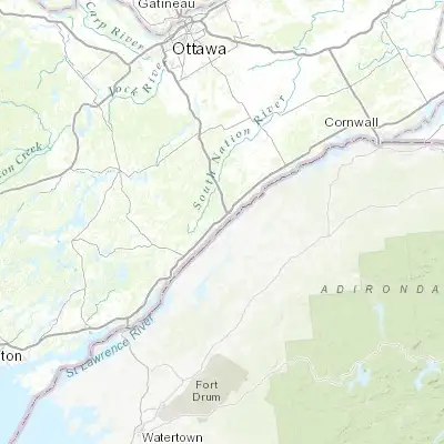 Map showing location of Prescott (44.716810, -75.516040)